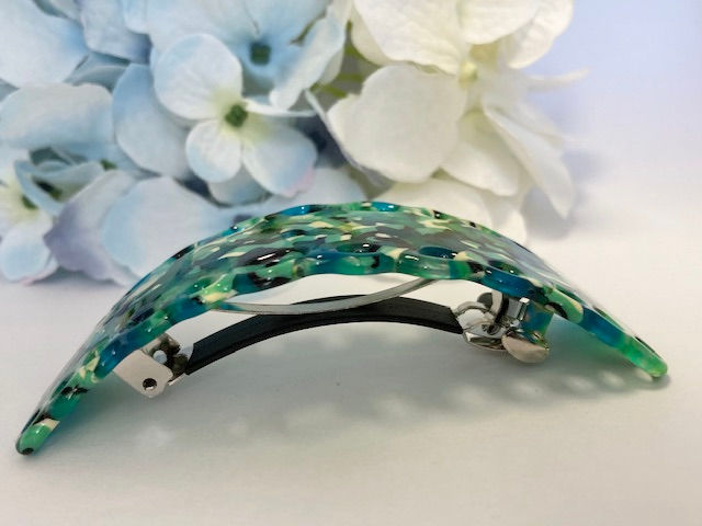 Thumbnail: Zia premium Acetate Mid to Large sized curved hair barrette