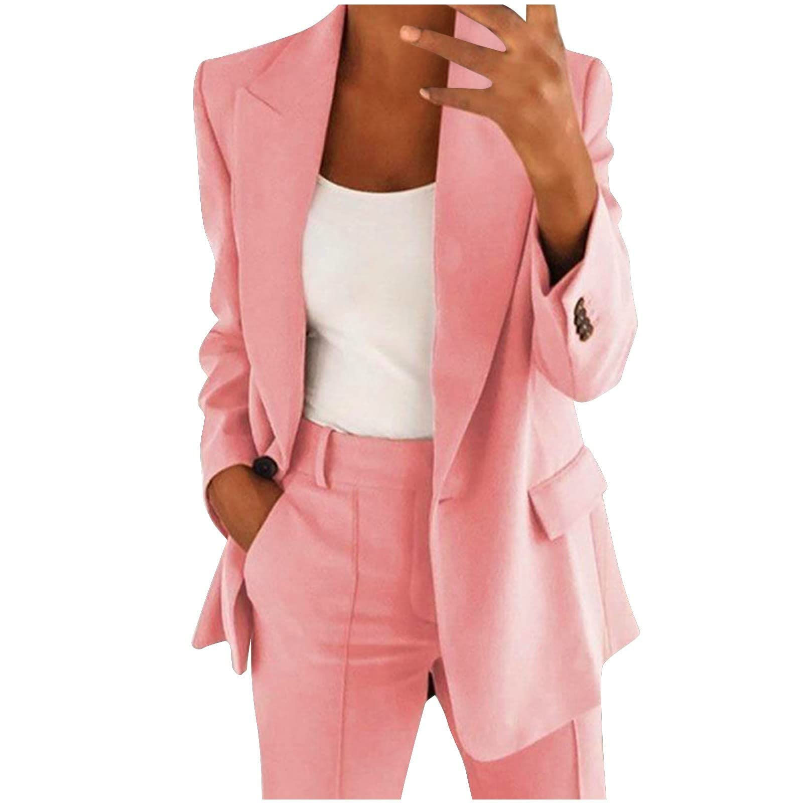 Blazer Sets Women 2 Piece Outfits Dressy Pant Suits Business Casual Outfits Loos