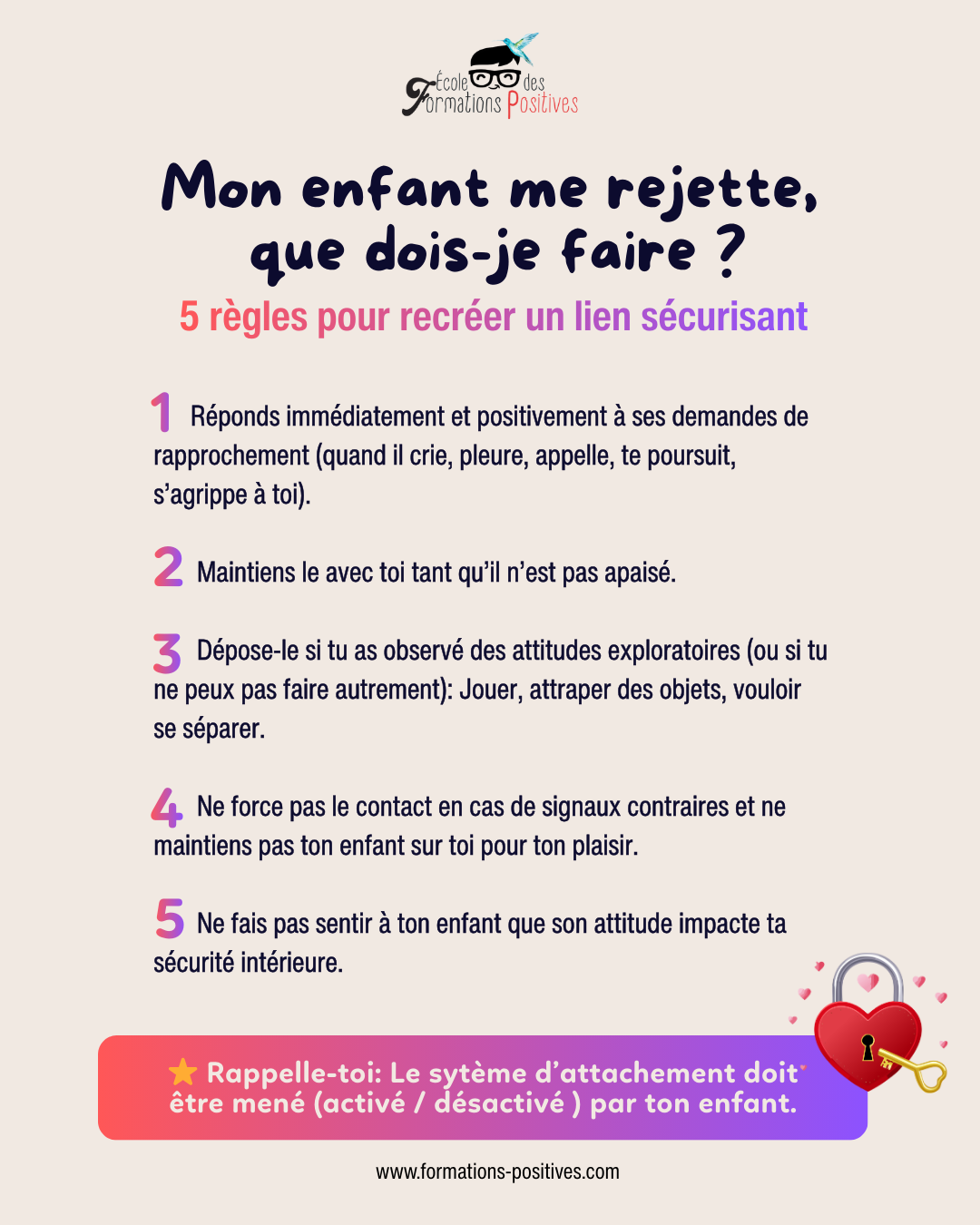 Mon enfant me rejette - 5 règles pour recréer un lien sécurisant