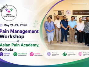 May 21–24, 2026 | Pain Management Workshop at the Asian Pain Academy At Asian Pain Academy, Kolkata