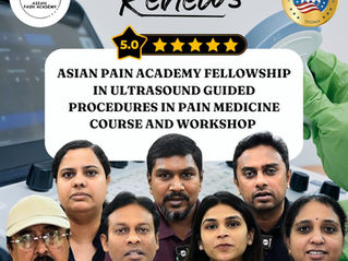 Hands-on ultrasound-guided pain medicine workshop at Asian Pain Academy, where participants practice interventional techniques under expert supervision, focusing on anatomy, imaging precision, and real-time procedural training.