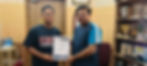 Dr. Dasuklang Disiar receiving the Asian Pain Academy 4-day Pain Management workshop certificate from Dr Debjyoti Dutta,