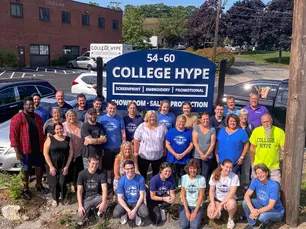 College Hype team at Weymouth Headquarters