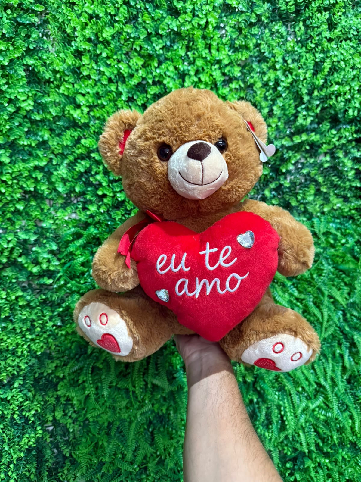 Urso de Pelúcia com Coração “Eu Te Amo”