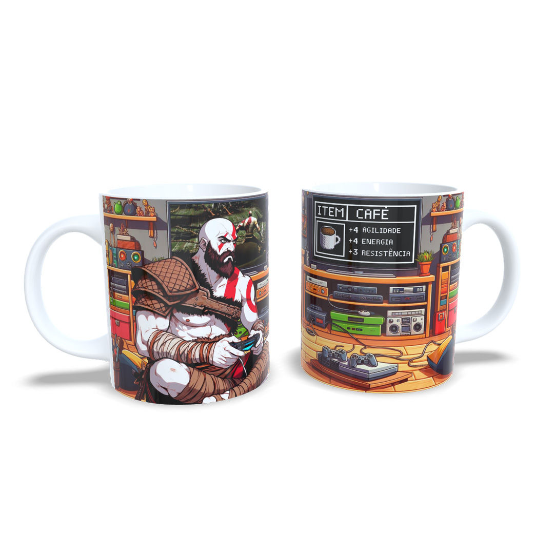 Caneca Gamer Kratos