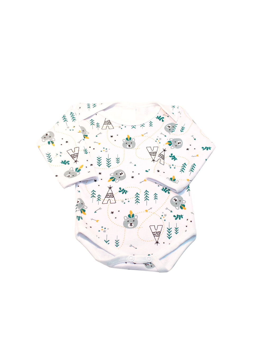 BODY SUEDINE MANGA LONGA ESTAMPADO