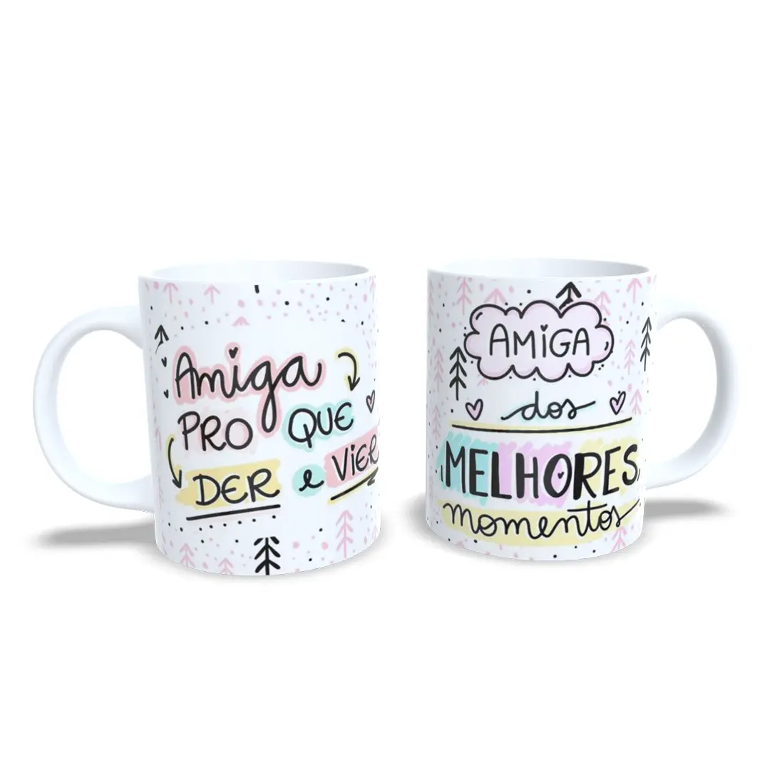 Caneca Amiga Pro Que Der e Vier