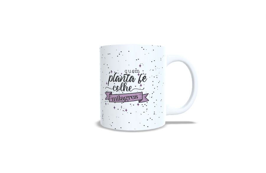 Miniatura: Caneca  quem planta fé colhe milagres