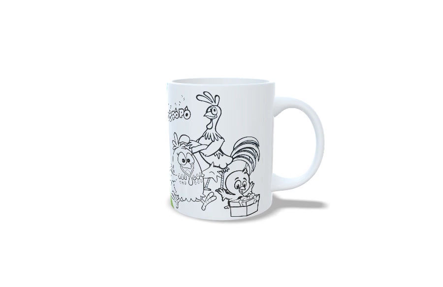 Miniatura: Caneca para Colorir Galinha Pintadinha