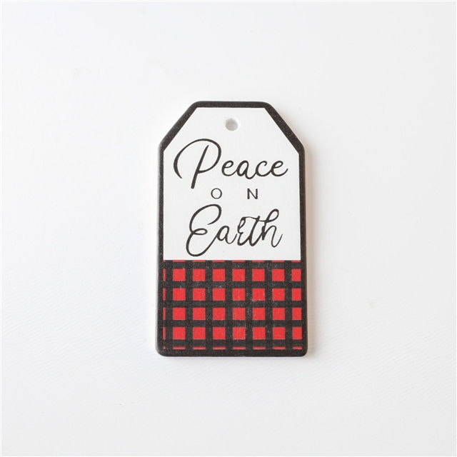 Thumbnail: WOOD CHRISTMAS ORNAMENT / GIFT TAGS 1.8" X 3" - MULTIPLE STYLES