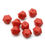 Thumbnail: 14MM RED & PINK COLOR SILICONE POLYGON BEADS - SET OF 4 - MULTIPLE COLORS