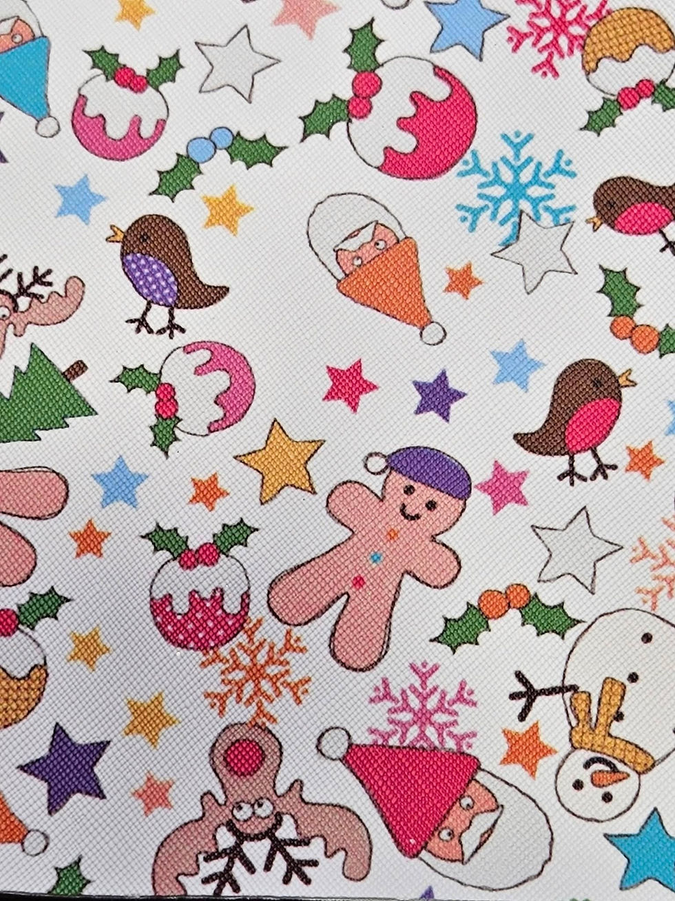 Thumbnail: 1/2 SHEET CHRISTMAS PRINT FAUX LEATHER - MULTIPLE STYLES