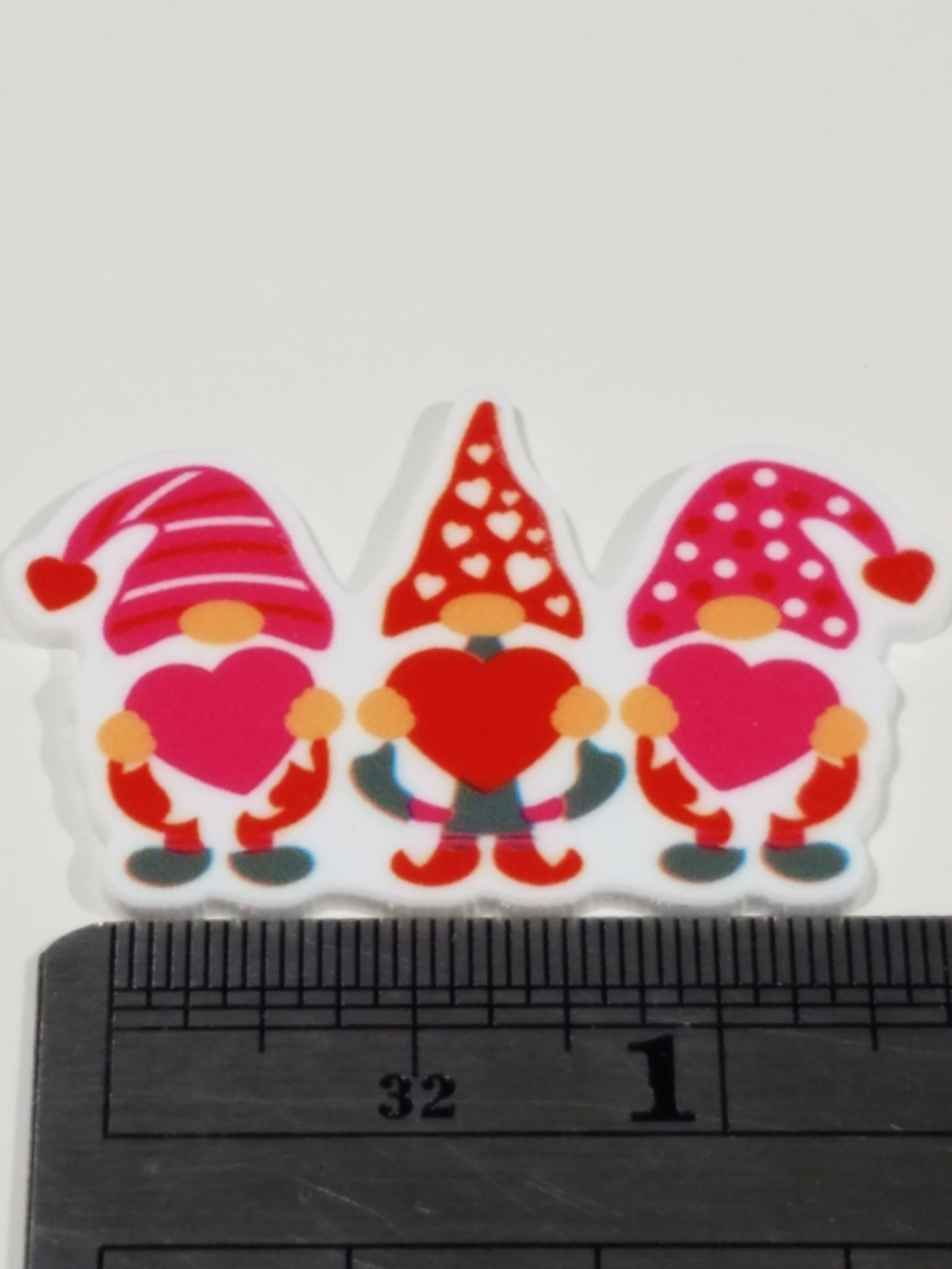 HEART GNOMES ACRYLIC FLAT BACK RESIN - MULTIPLE STYLES