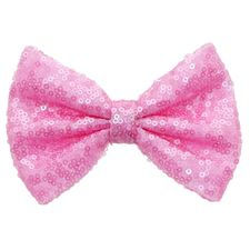 Thumbnail: 5" PINKS & PURPLES SEQUIN BOW  - NO CLIPS - MULTIPLE COLORS