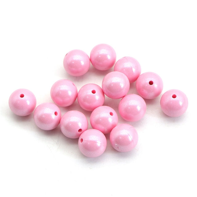 Thumbnail: 15MM PEARLIZED SILICONE BEADS - PINKS - SET OF 2 - MULTIPLE COLORS