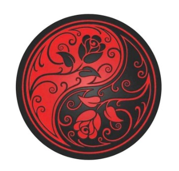 ROSE YIN YANG FOCAL BEAD