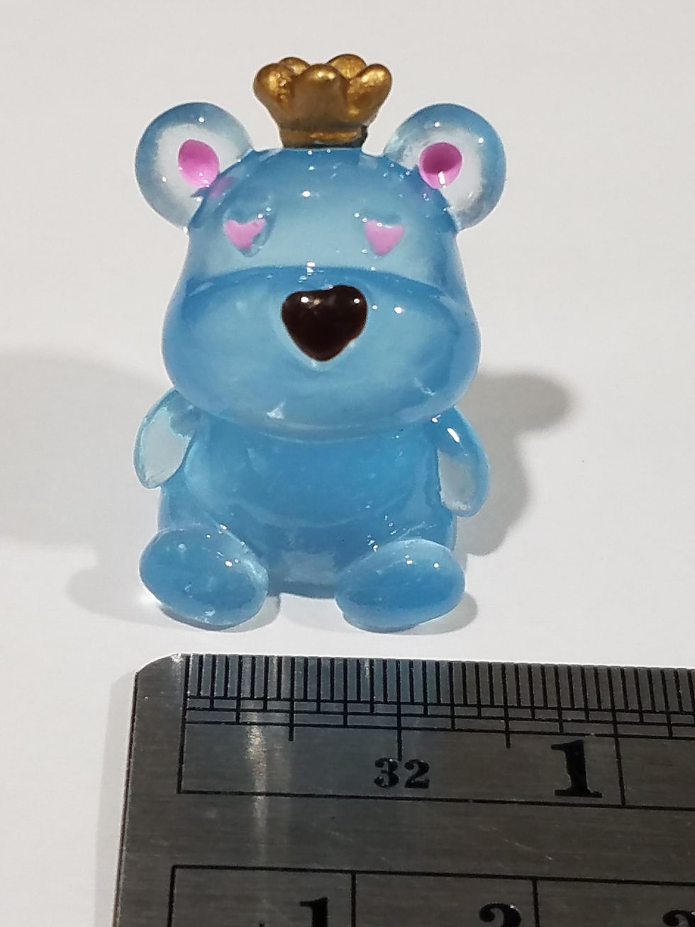 Thumbnail: 3D GLOW IN THE DARK CROWN BEAR ACRYLIC RESIN - MULTIPLE COLORS