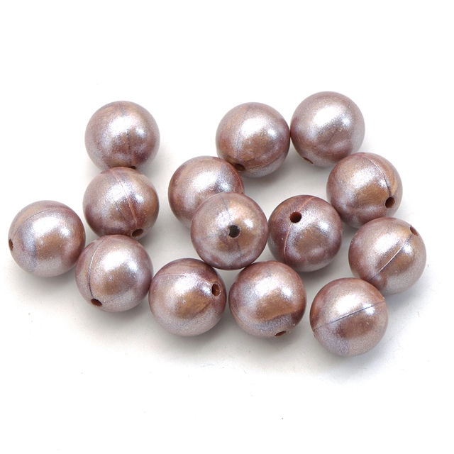 Thumbnail: 15MM PEARLIZED SILICONE BEADS - BROWNS & BEIGES - SET OF 2 - MULTIPLE COLORS