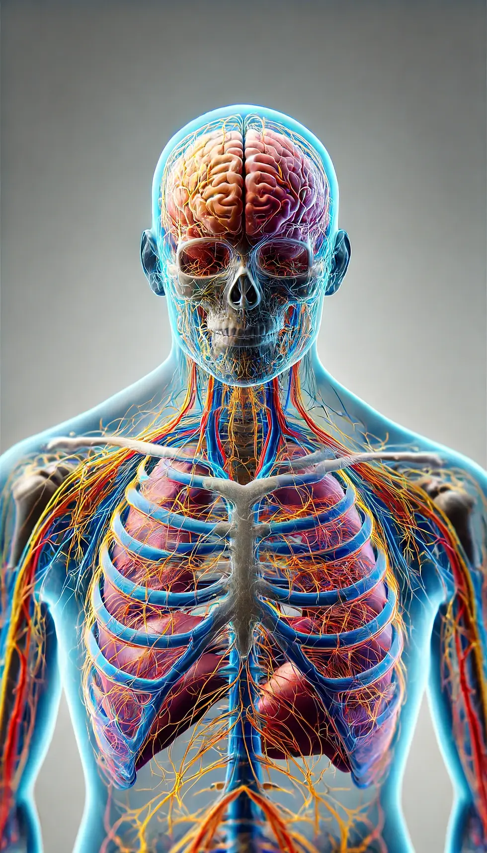 transparent view of human nervous system