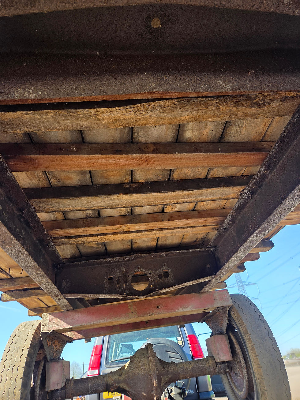 Thumbnail: Vintage 4 wheel trailer.