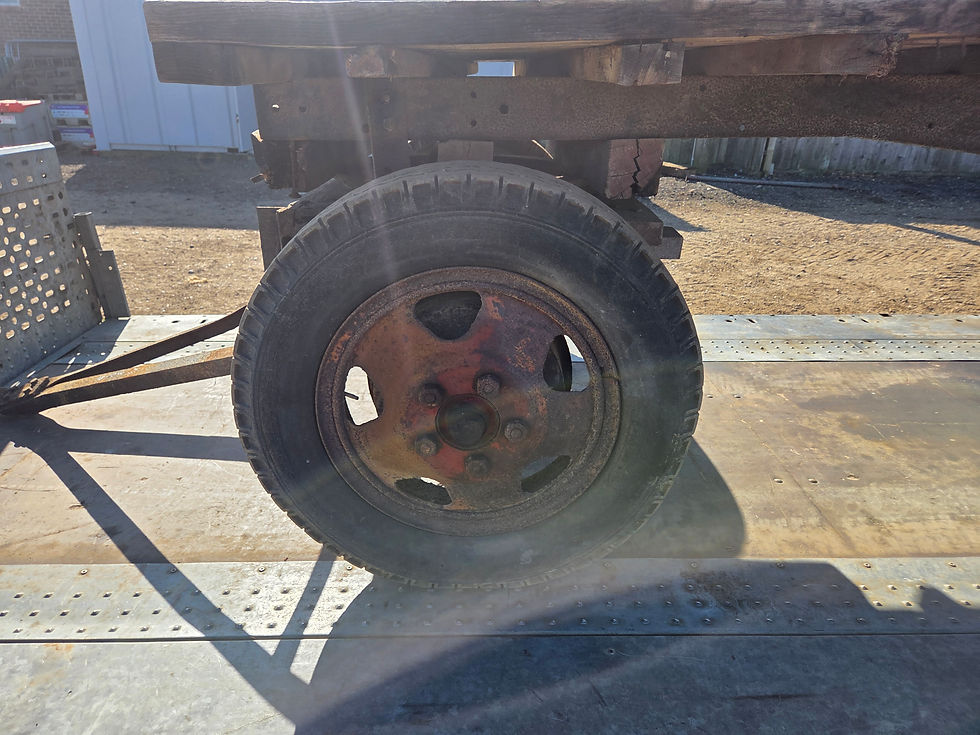 Thumbnail: Vintage 4 wheel trailer.