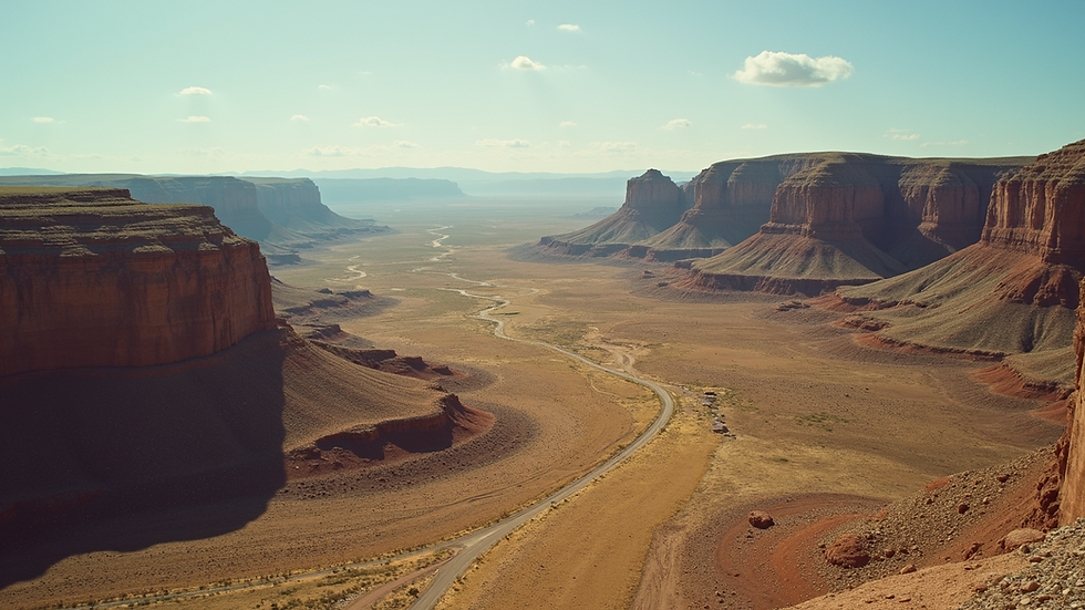 Aerial view of the rugged landscape of the Pickett Wire Badlands