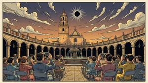 Spain Gathers Under the Darkening Sky for a Total Solar Eclipse
