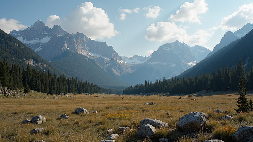 Wide angle view of the majestic Colorado mountains