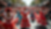 High angle view of a traditional 5 de Mayo parade in Puebla with dancers in colorful costumes