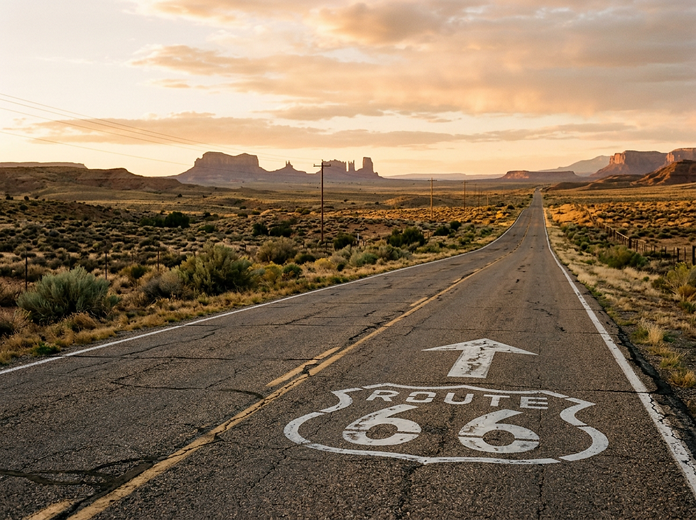 Route 66 and El Camino de Santiago A Journey of Dust Neon and Transformation