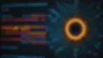 Eye-level view of a computer screen displaying quantum programming code