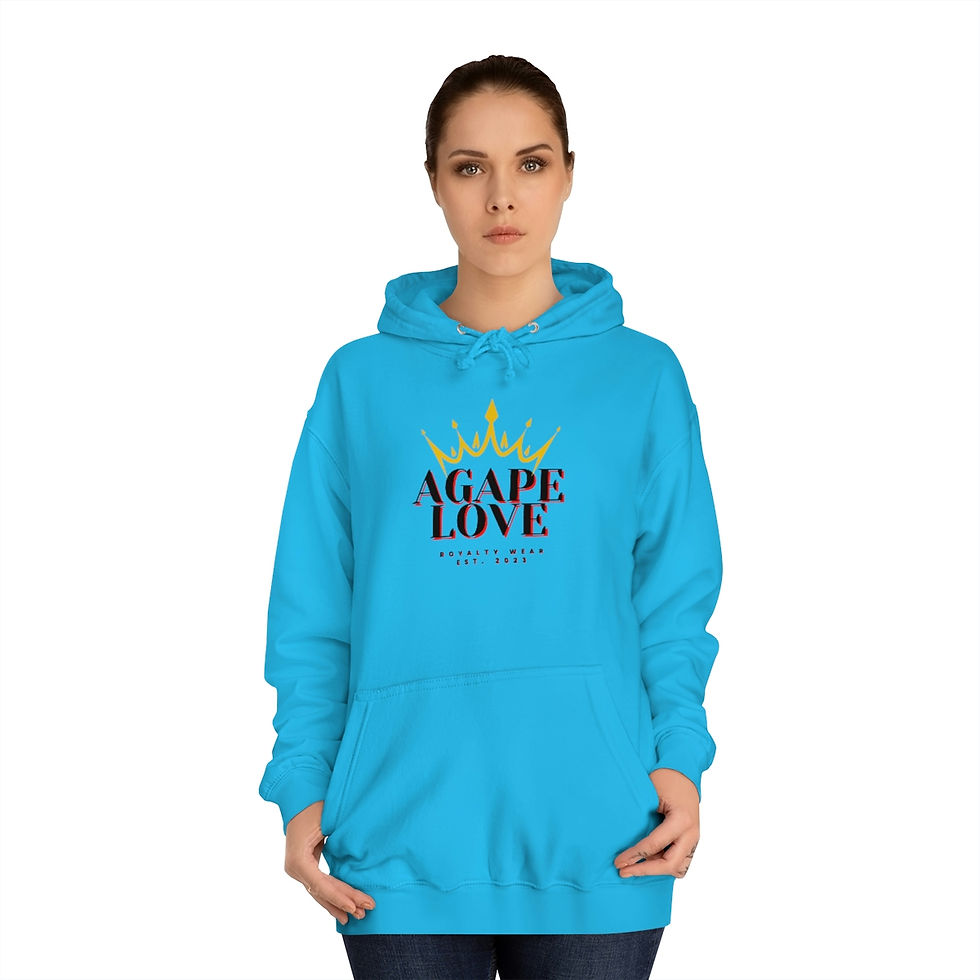 Thumbnail: Unisex College Hoodie (Black Logo)