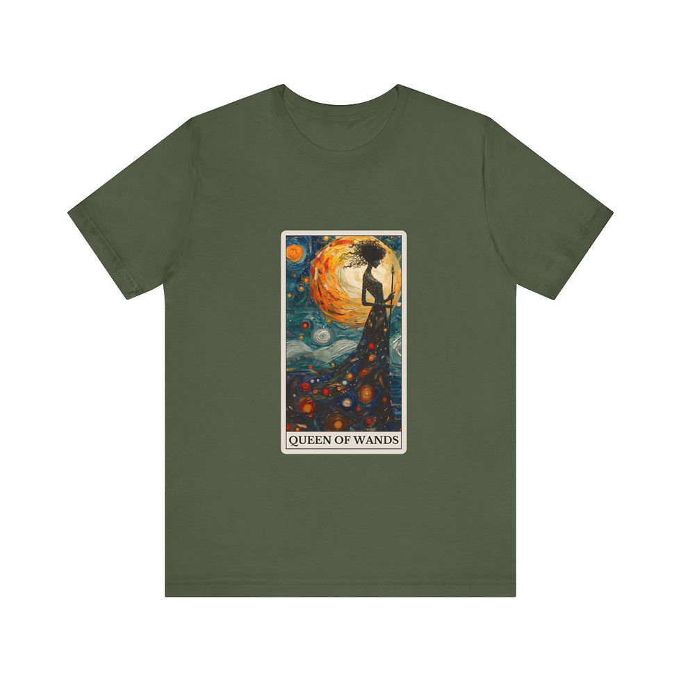 Thumbnail: Queen of Wands tarot card jersey t-shirt 