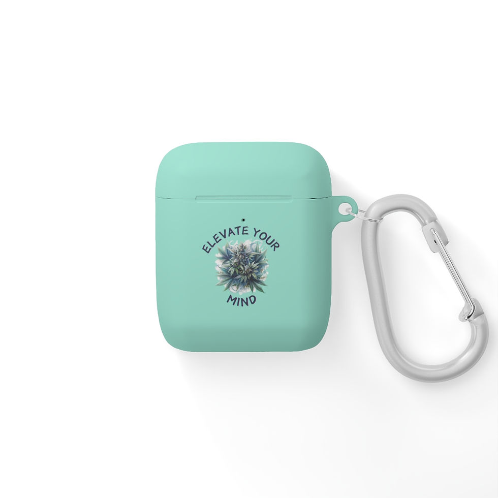 Thumbnail: Elevate your Mind- Cannabis, marijuana, pot, weed, bud AirPods Case Cover
