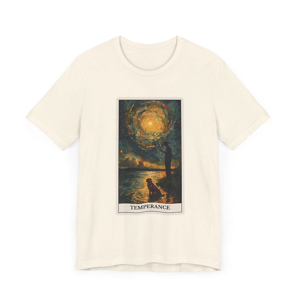 Thumbnail: Temperance Tarot Card t-shirt with dogs