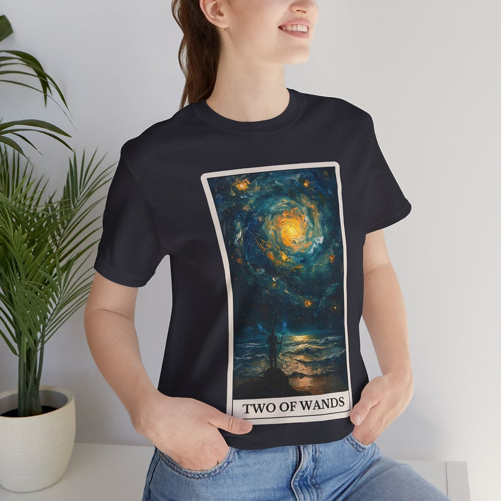 Thumbnail: Two of Wands tarot card jersey t-shirt 