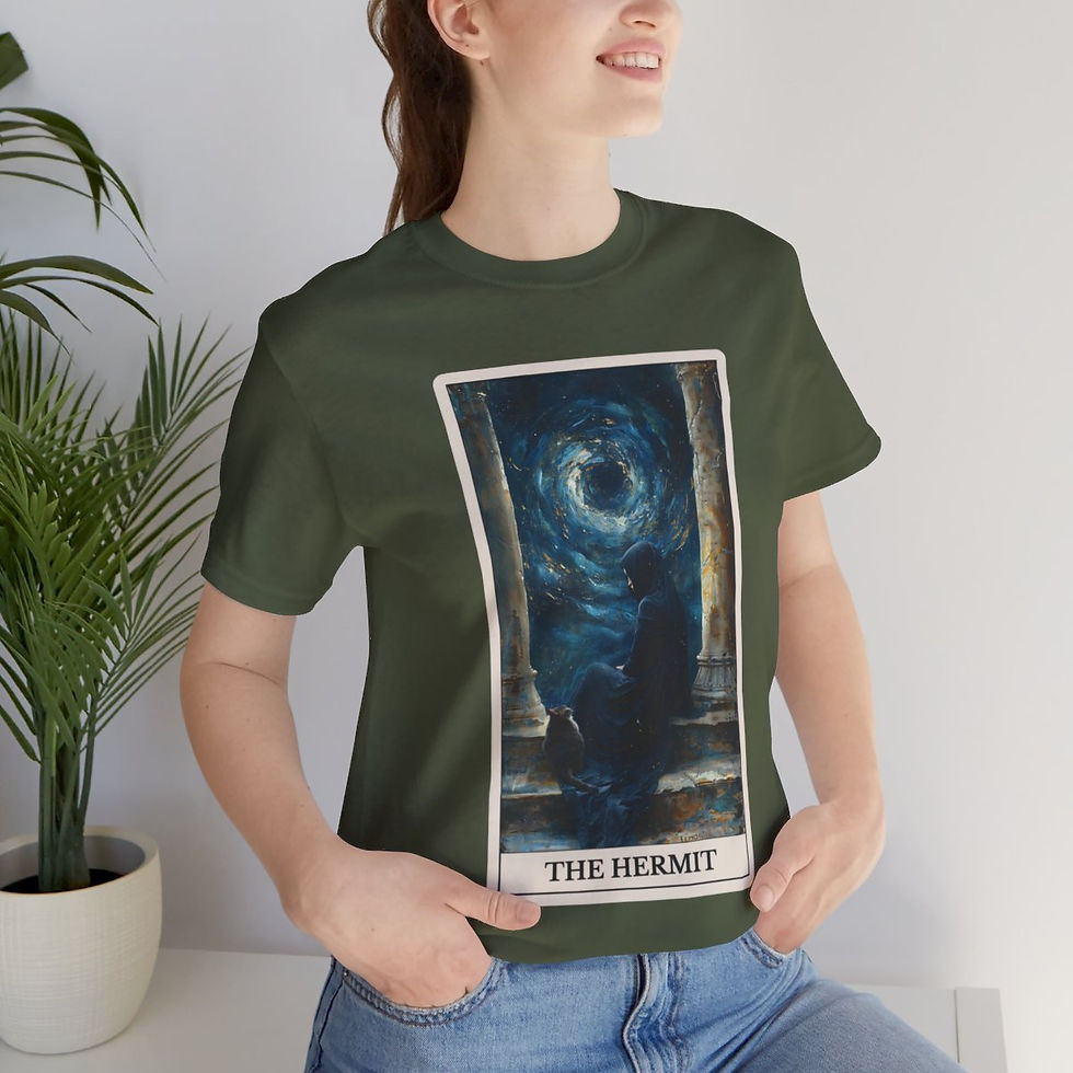 Thumbnail: The Hermit tarot card jersey t-shirt 
