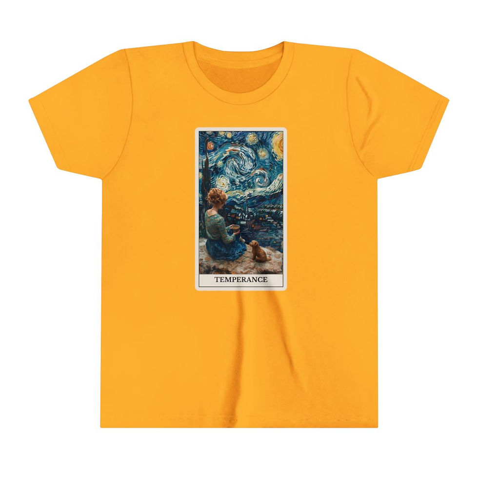 Thumbnail: Temperance Tarot Card youth t-shirt with dogs