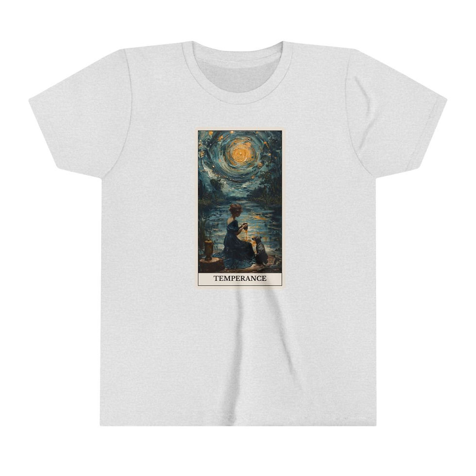 Thumbnail: Temperance Tarot Card youth t-shirt with dogs