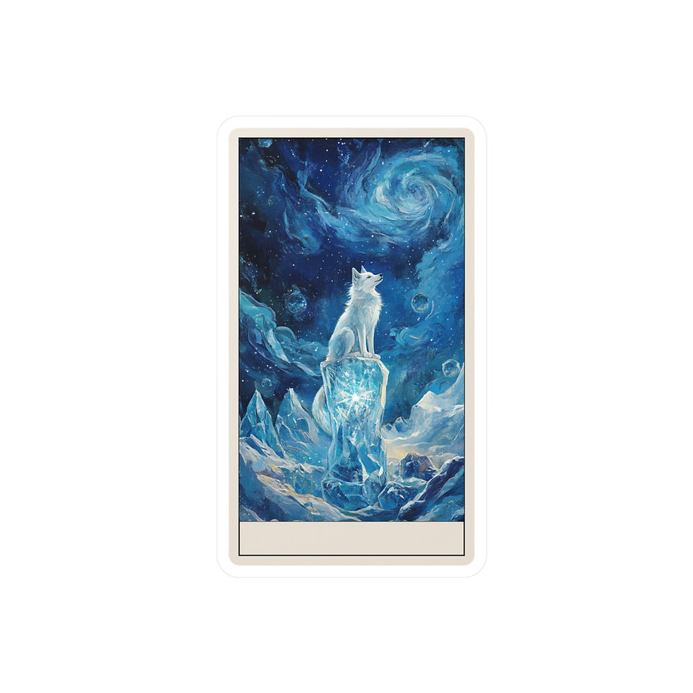 Thumbnail: The Icebound Oracle Customizable Tarot Card Sticker
