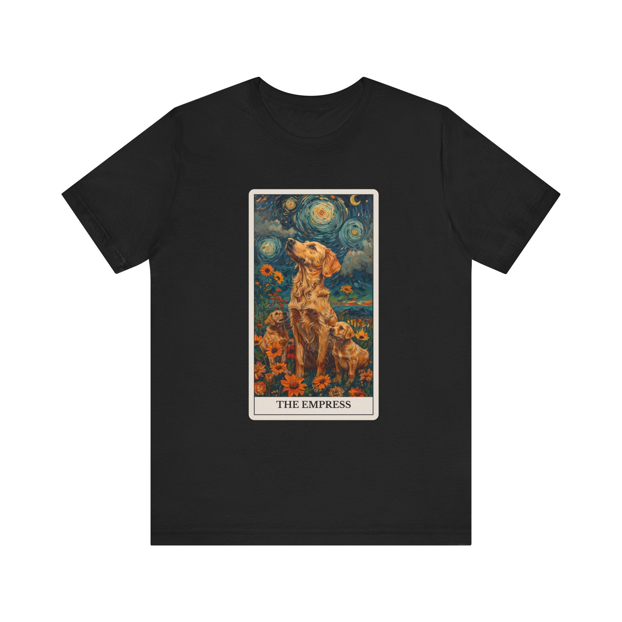 The Empress Tarot Card t-shirt with dogs