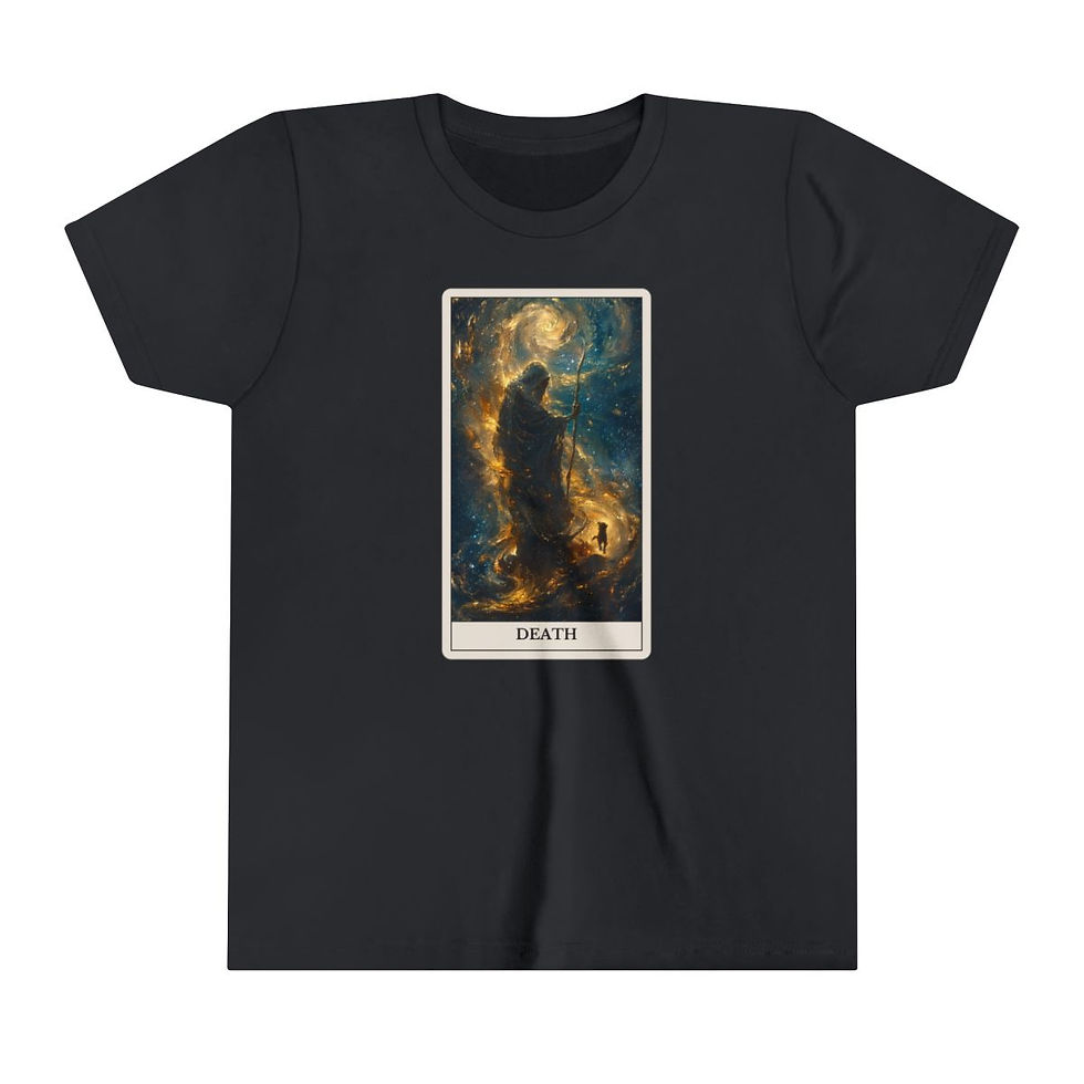 Death Tarot Card youth t-shirt with dogs