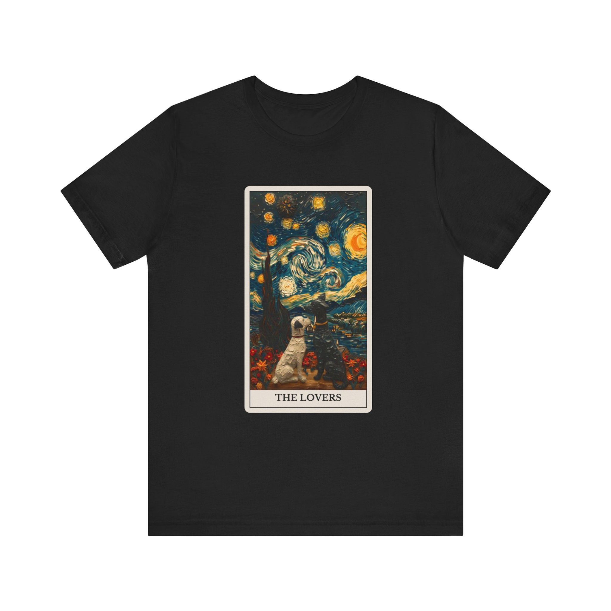 The Lovers Tarot Card t-shirt with dogs