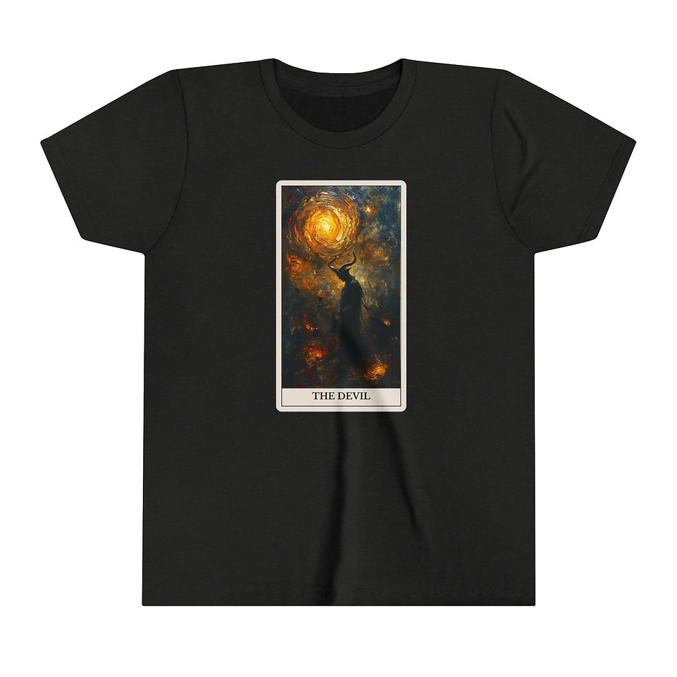 Thumbnail: The Devil Tarot Card t-shirt with dogs 