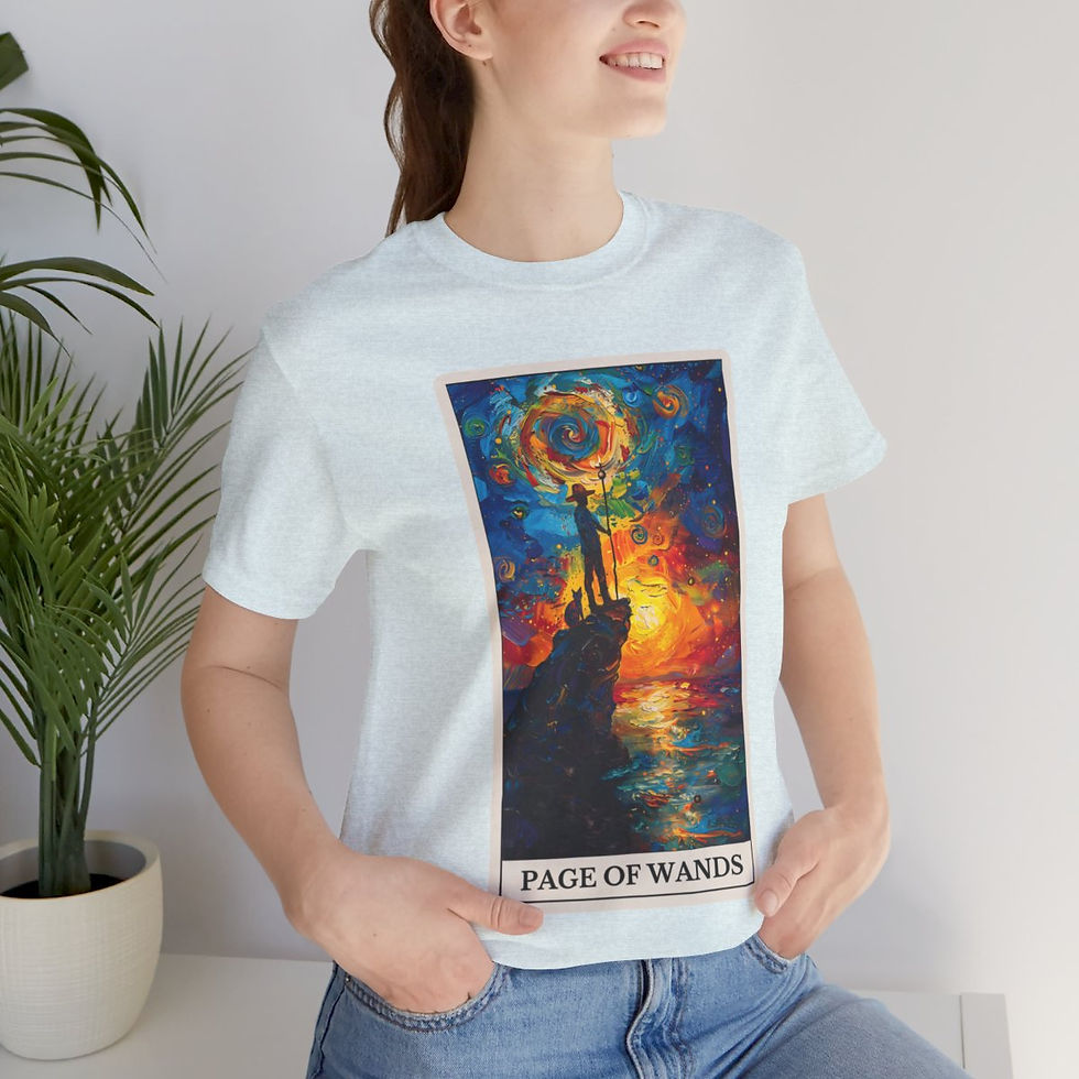 Thumbnail: Page of Wands tarot card jersey t-shirt 