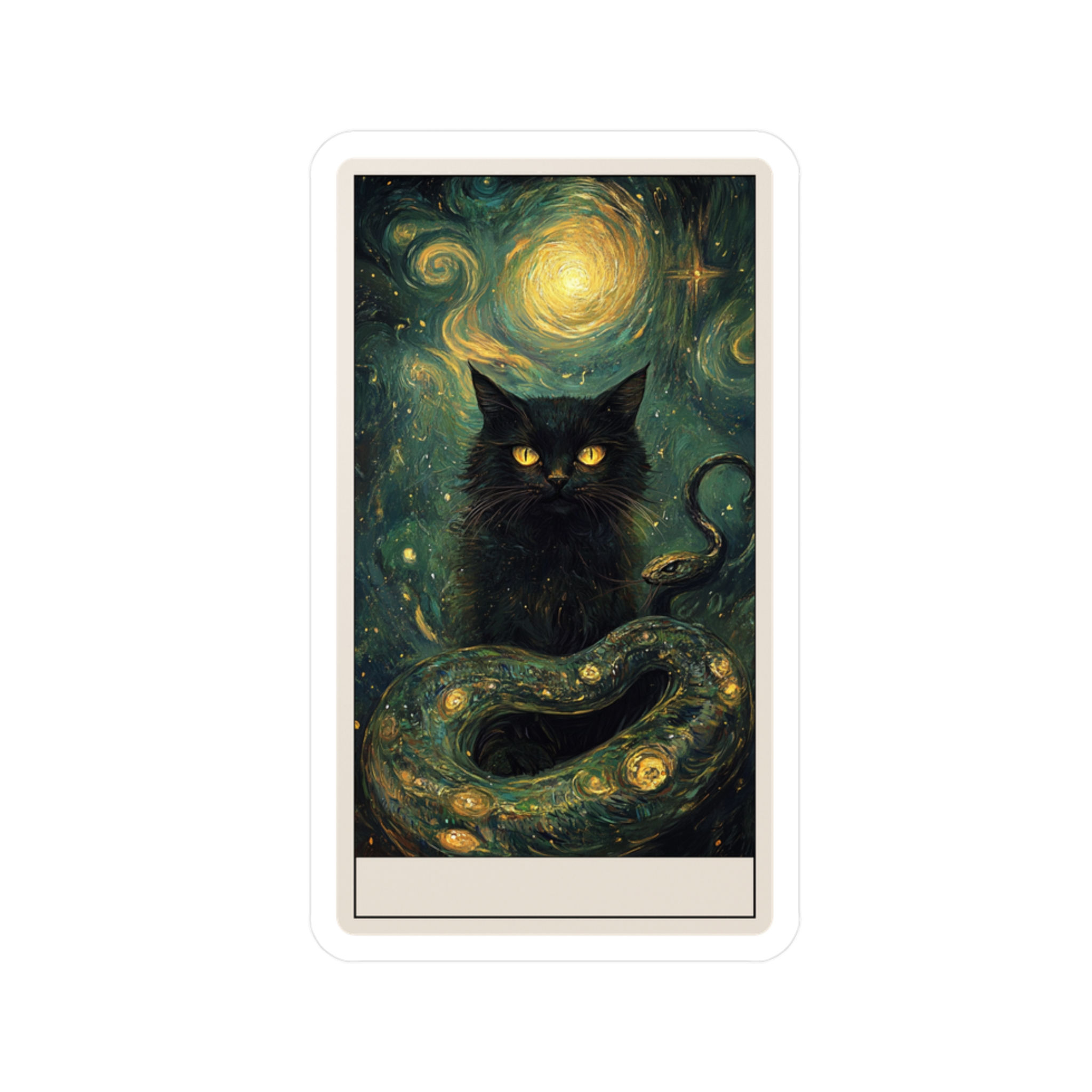 The Serpent's Whisper Customizable Tarot Card Sticker