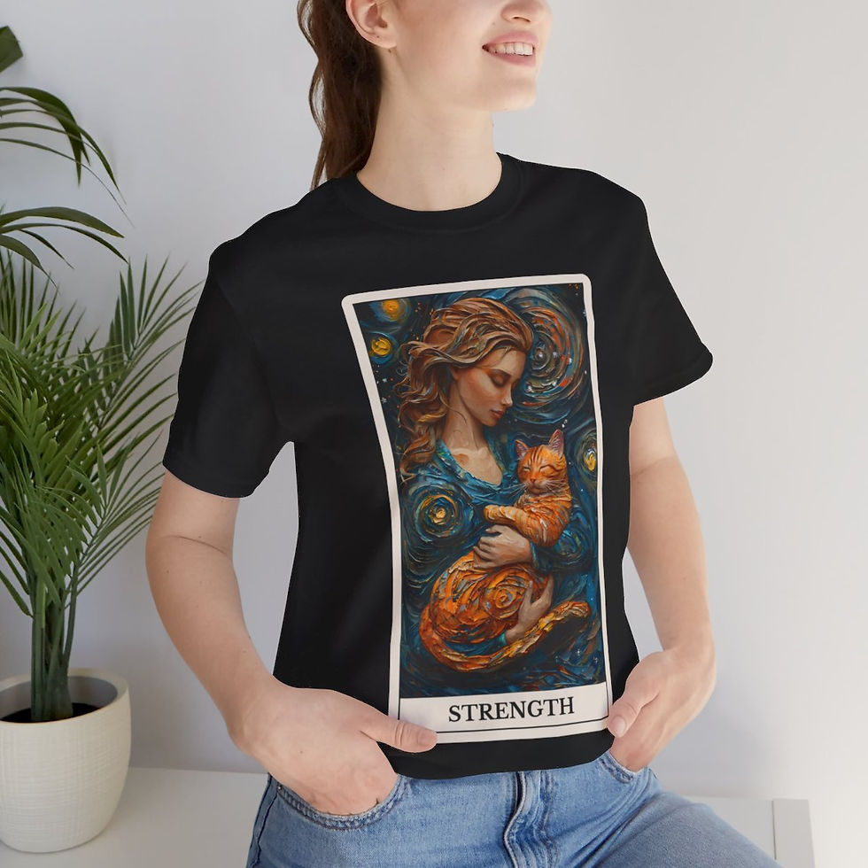 Strength tarot card jersey t-shirt