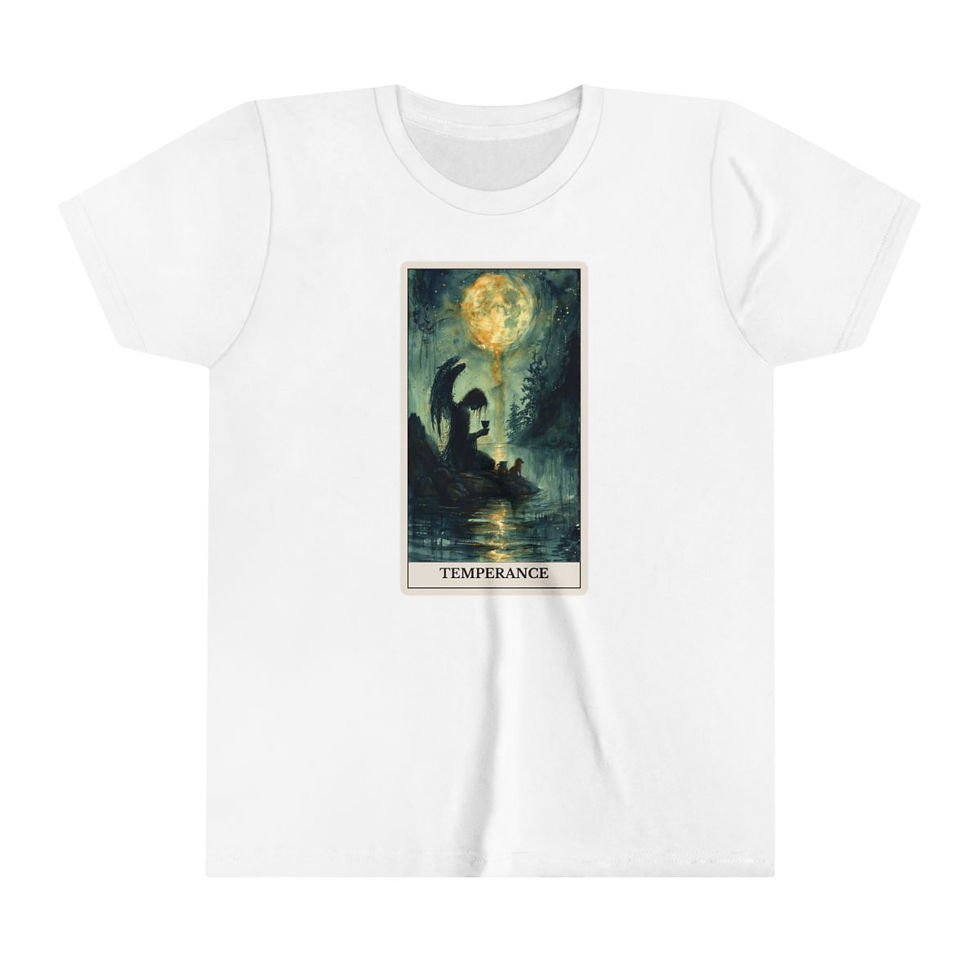 Thumbnail: Temperance Tarot Card youth t-shirt with dogs