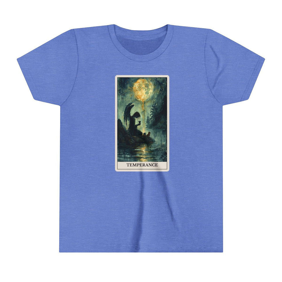 Thumbnail: Temperance Tarot Card youth t-shirt with dogs