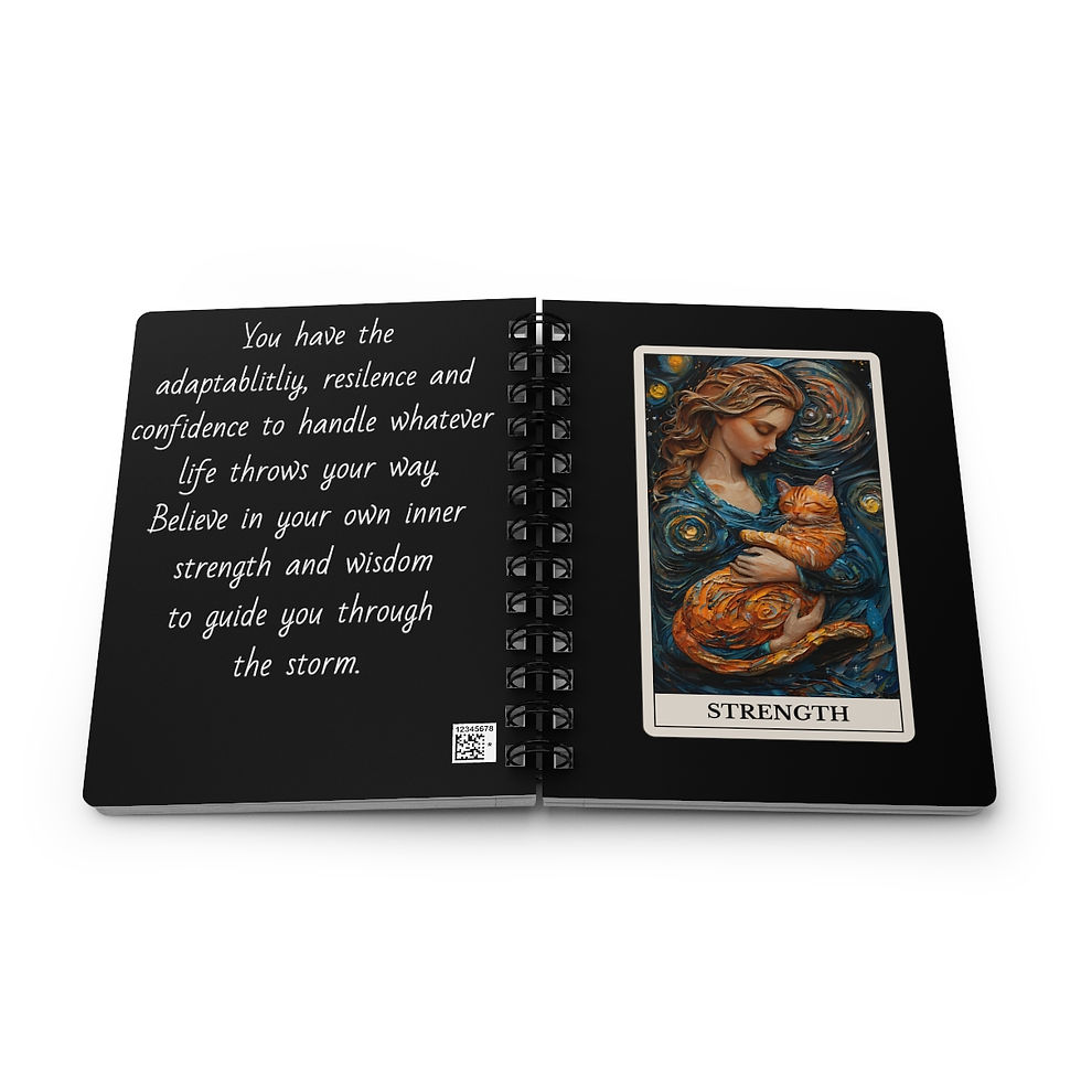 Thumbnail: Strength Cat Tarot Sprial Bound Journal